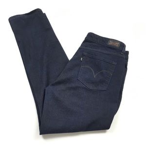Levi’s Mid Rise Skinny Jeans Dark Wash Stretch‎ Denim Women’s Sz 16